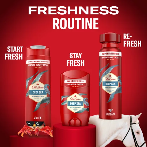 Old Spice Deep Sea Férfi Sampon és Tusfürdő, Hosszan Tartó Frissesség, 400 ml