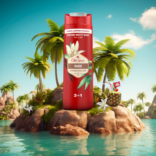 Old Spice Oasis Férfi Sampon és Tusfürdő, Hosszan Tartó Frissesség, 400 ml