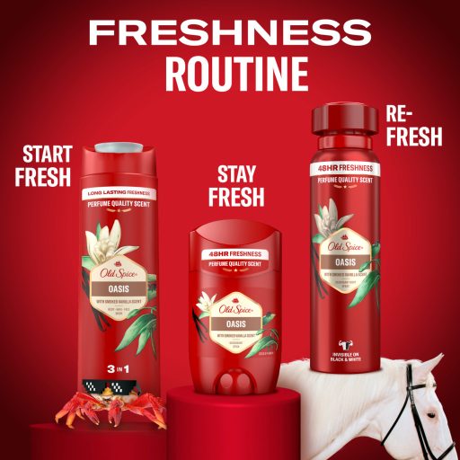 Old Spice Oasis Férfi Sampon és Tusfürdő, Hosszan Tartó Frissesség, 400 ml