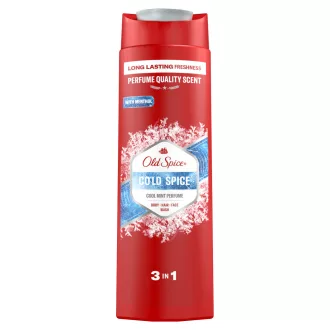   Old Spice Cold Spice Férfi 3 az 1-ben Arcmosó, Tusfürdő és Sampon, 400 ml