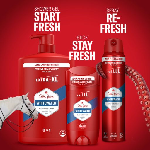 Old Spice Whitewater Férfi 3 az 1-ben Sampon és Tusfürdő, 1000 ml