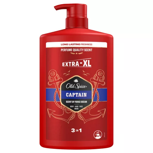 Old Spice Captain Férfi 3 az 1-ben Sampon és Tusfürdő, 1000 ml