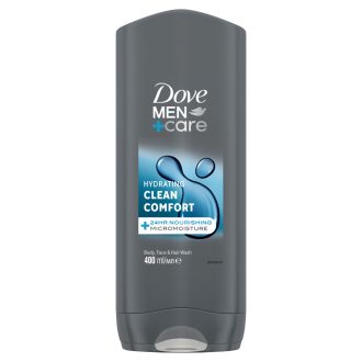    Dove Men+Care Hydrating Clean Comfort tusfürdő testre, arcra, hajra 400 ml
