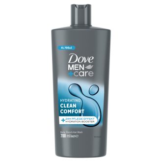   Dove Men+Care Hydrating Clean Comfort tusfürdő testre, arcra, hajra 700 ml