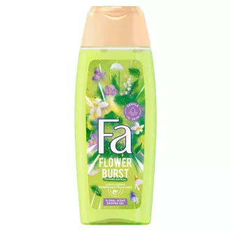   Fa Flower Burst tusfürdő hosszantartó frissítő bazsarózsa, bazsalikom és borostyán illattal 250 ml