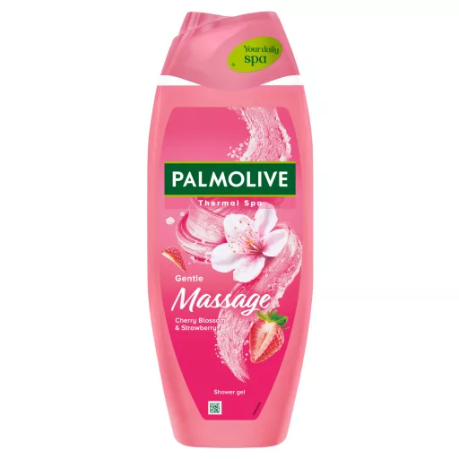 Palmolive Gentle Massage bőrradírozó tusfürdő cseresznyevirág és eper illattal 250 ml