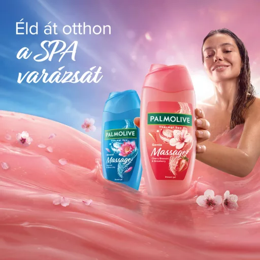 Palmolive Gentle Massage bőrradírozó tusfürdő cseresznyevirág és eper illattal 250 ml