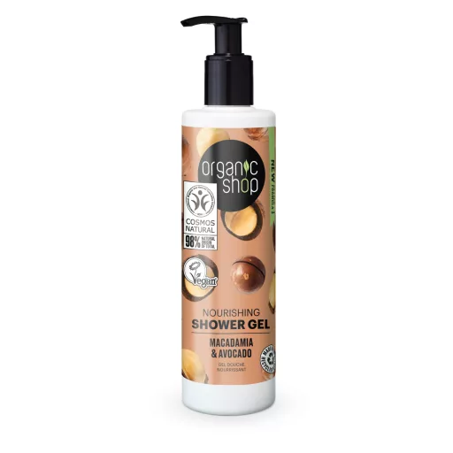 Organic Shop tusfürdő 280ml Wellness makadámdióval és avokádóval