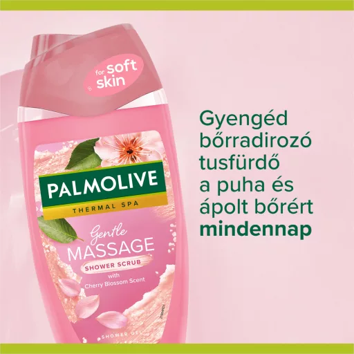 Palmolive Thermal Spa Gentle Massage bőrradirozó tusfürdő cseresznyevirág illattal 500 ml