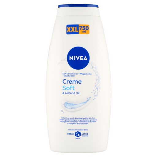 NIVEA Creme Soft & Almond Oil krémtusfürdő XXL 750 ml