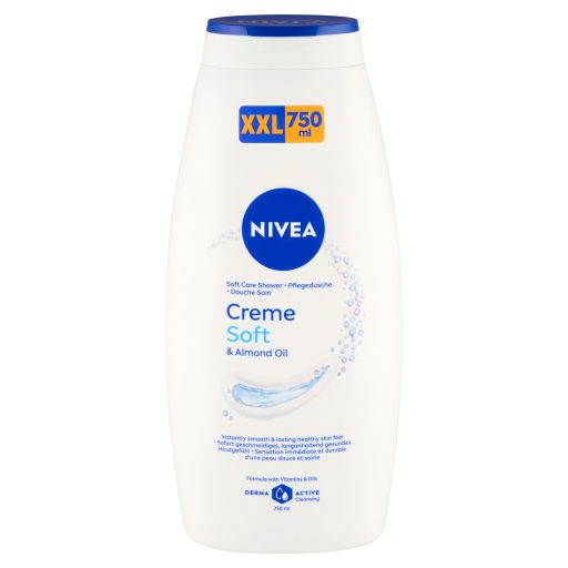 NIVEA Creme Soft & Almond Oil krémtusfürdő XXL 750 ml
