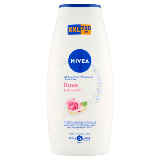 NIVEA Rose & Almond Oil krémtusfürdő XXL 750 ml