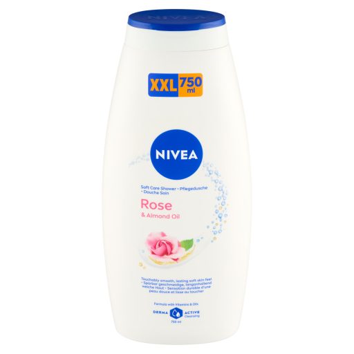 NIVEA Rose & Almond Oil krémtusfürdő XXL 750 ml