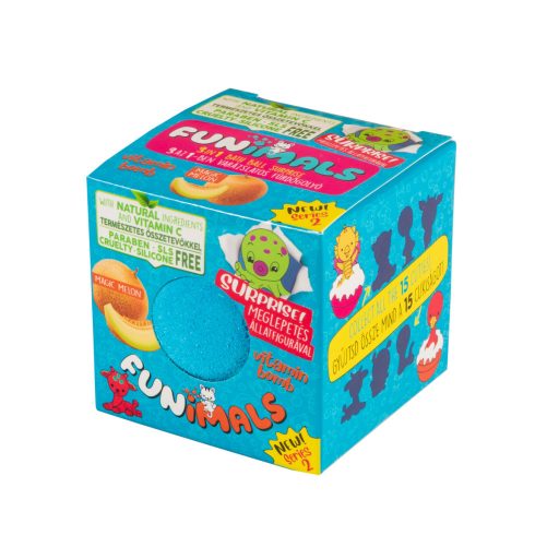 FUNIMALS Fürdőgolyó VITAMIN BOMB - Sárgadinnye illattal és meglepetés figurával