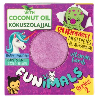   Funimals szőlő illatú varázslatos fürdőgolyó kókuszolajjal 80 g
