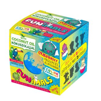   Funimals fürdőgolyó 100g színváltós banán meglepetés figurával