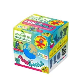   Funimals fürdőgolyó Tropical Paradise, banán illattal, meglepetés figurával – 80g