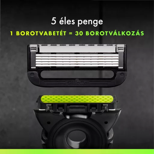 GilletteLabs Borotva Bőrradírral, 1 db Markolat, 1 db Borotvabetét, 1 db Fali Borotvatartó