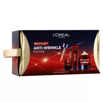   L'Oréal Revitalift Laser ajándékcsomag – Arcszérum 50 ml+Nappali arckrém 50 ml+Szemkörnyékápoló krém 15 ml+Neszesszer