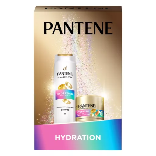 Pantene Pro-V Hydration Recharge sampon 400 ml és Keratin Protect maszk 300 ml ajándékszett
