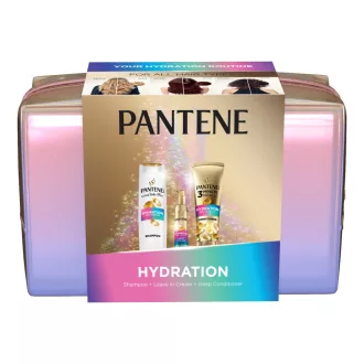   Pantene Pro-V Hydration Recharge sampon, 3MM balzsam és Heat & Glow hővédő krém ajándékszett