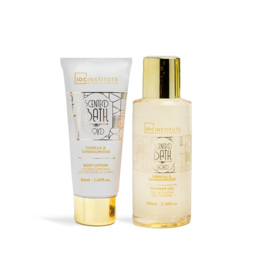 IDC INS. ajándékcsomag illatosított arany fürdő mini kádban 