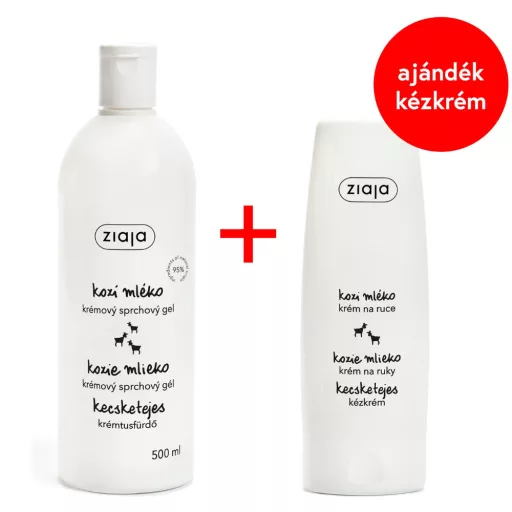 Ziaja ajándékcs. tusfürdő 500ml kecsketejes + kézkrém 80ml kecsketejes
