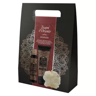   Tesori d'Oriente ajándékcs. női deo 150ml + tusf 250ml + fürdőszivacs - HAMMAM