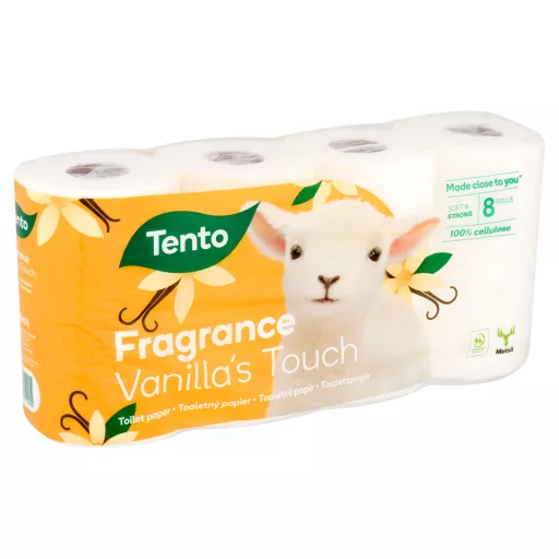 Tento wc papír 8 tekercses 3 rétegű Vanilla's Touch 1200 lap