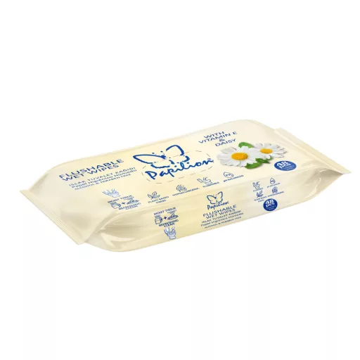 Papilion nedves toalettpapír 44db kamilla