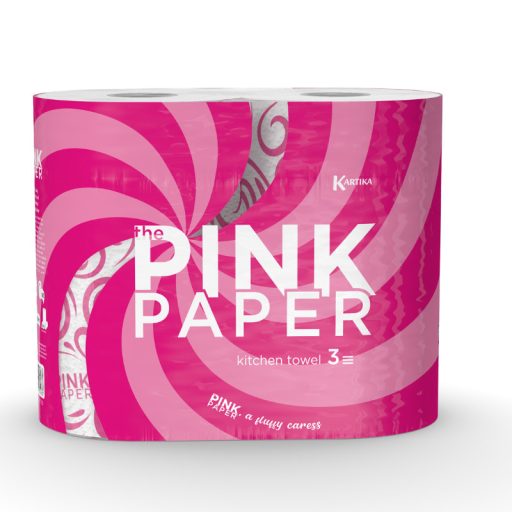 Kartika Pink Paper konyhai papírtörlő 2 tekercs 3 rétegű 90 lap/tek