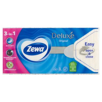   Zewa Deluxe Original illatmentes papír zsebkendő 3 rétegű 90 db