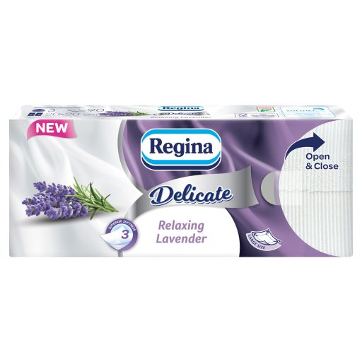 Regina Delicate papírzsebkendő 90db-os 3 rétegű Lavender Fsc