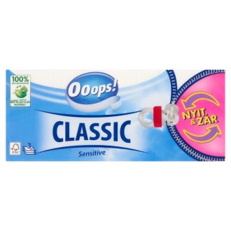   Ooops! Classic papírzsebkendő 90db-os 3 rétegű Sensitive Open&Close