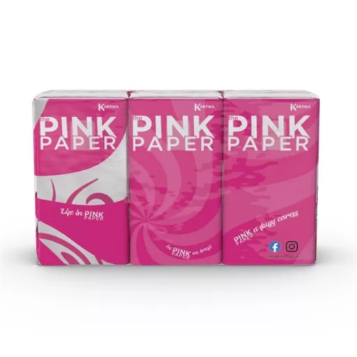 Kartika Pink Paper papírzsebkendő 6x9db 4 réteg 21x21cm pure cellulose