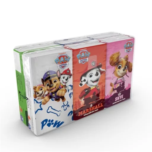 Paw Patrol papírzsebkendő 6x9db 4 réteg 21x21cm