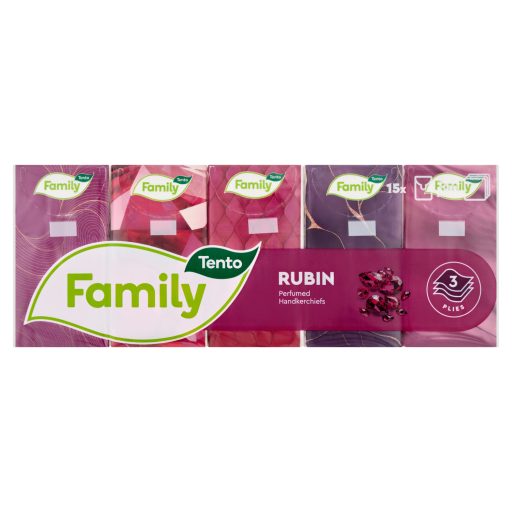 Tento Family Rubin papírzsebkendő 3 rétegű 10 x 15 db