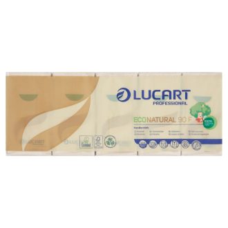   Lucart Professional Econatural 90F papírzsebkendő 4 rétegű 9 x 10 db