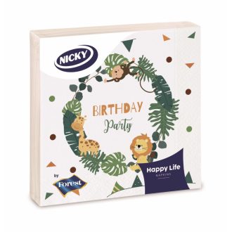 Nicky szalvéta 20db Childrend 3 rétegű - Birthday Party