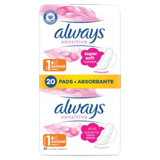   Always Ultra Sensitive Normal Plus Egészségügyi Betét (1-es Méret), 20 db