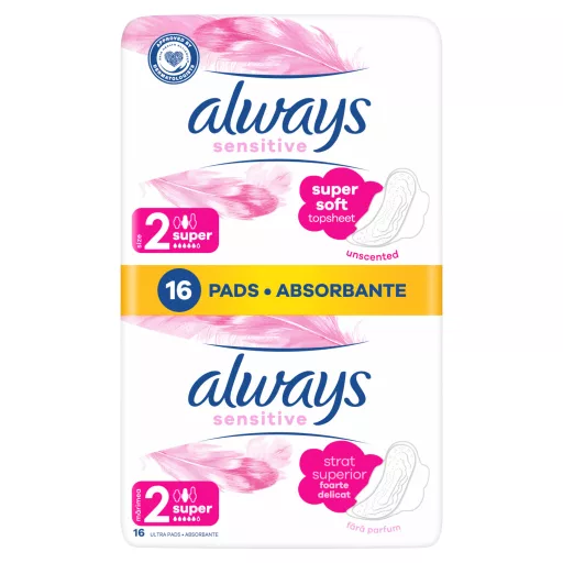 Always Ultra Sensitive Super Egészségügyi Betét (2-es Méret), 16 db