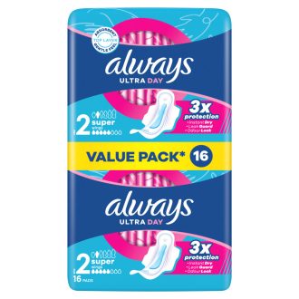   Always Ultra Day Super Egészségügyi Betét (2-es Méret) Szárnyas Betét x 16]