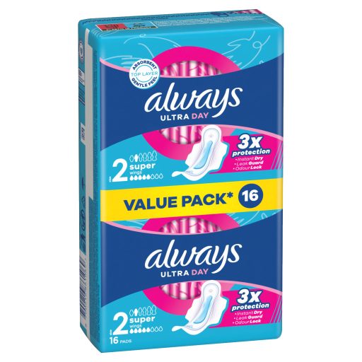 Always Ultra Day Super Egészségügyi Betét (2-es Méret) Szárnyas Betét x 16]