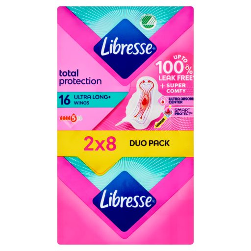 Libresse Ultra Long+ Total Protection egészségügyi betét 16 db