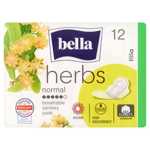 Bella Herbs egészségügyi betét 12db Hársfavirág