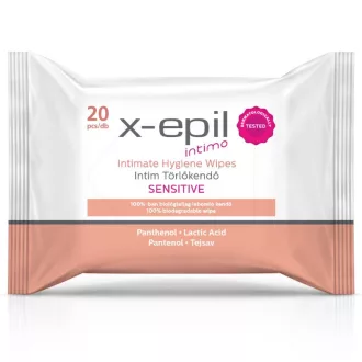 X-Epil Intimo Intim törlőkendő 20db - sensitive