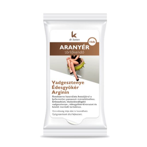 Dr.Kelen aranyér törlőkendő 10db