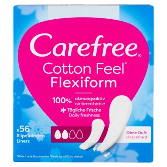   Carefree Cotton Feel Flexiform tisztasági betét illatanyagmentes 56 db