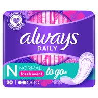 Always Dailies Normal To Go Fresh Tisztasági Betét, 20 db