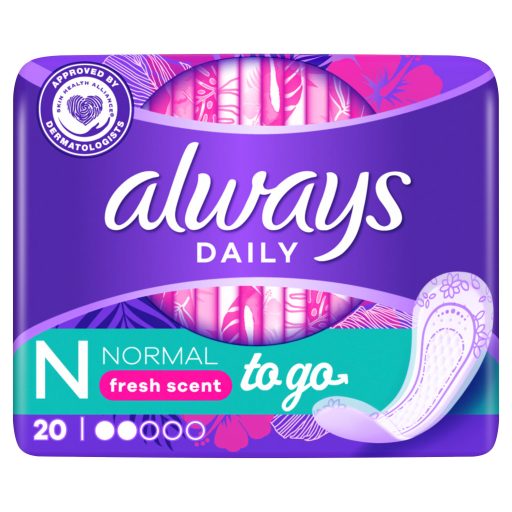 Always Dailies Normal To Go Fresh Tisztasági Betét, 20 db